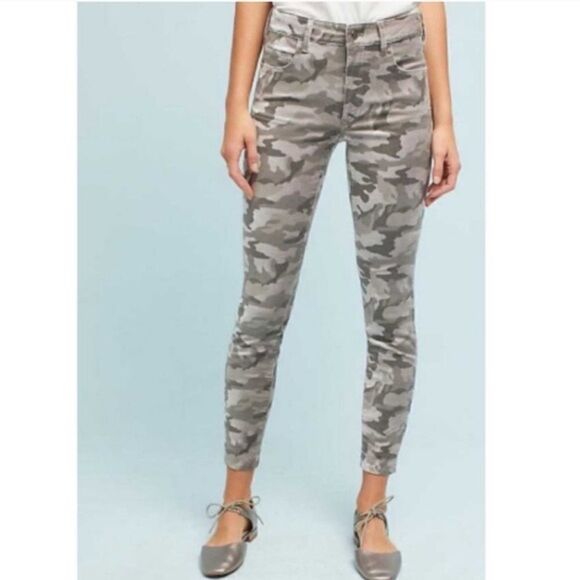 Anthropologie Pilcro High-Rise Skinny Camo Pants - Picture 1 of 8